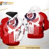 Washington Nationals MLB Team Skull All Over Print 3D Hoodie