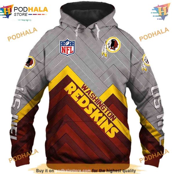 Washington Redskins 3D Hoodie cheap Long Sweatshirt