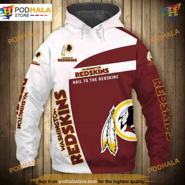 Washington Redskins 3D Hoodie cheap Sweatshirt