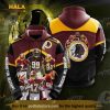 Washington Redskins All Over Print 3D Hoodie All Team