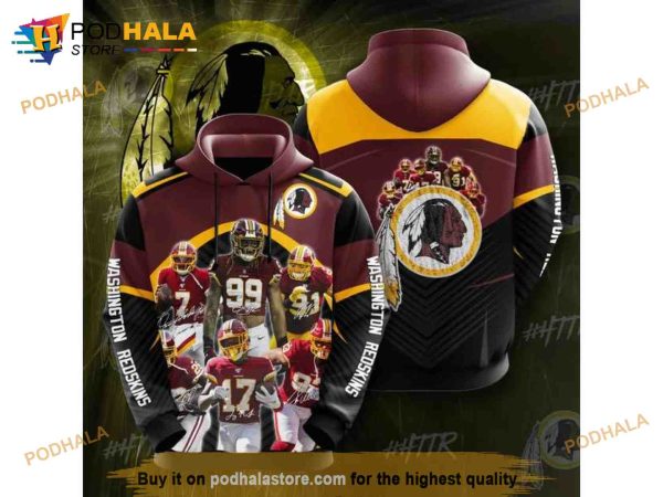 Washington Redskins All Over Print 3D Hoodie All Team