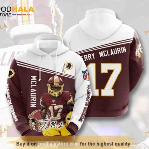 Washington Redskins All Over Print 3D Hoodie Terry Mclaurin 17