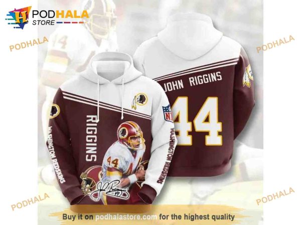 Washington Redskins John Riggins 44 All Over Print 3D Hoodie