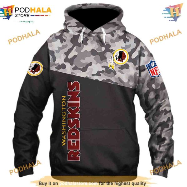 Washington Redskins Military 3D Hoodies Sweatshirt Long Sleeve New Season