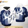 Washington Wizards NBA Team Skull All Over Print 3D Hoodie