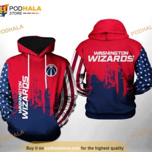 Washington Wizards NBA Team US All Over Print 3D Hoodie