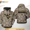 West Virginia Mountaineer NCAA Camo Veteran All Over Print 3D Hoodie