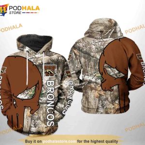 Western Michigan Broncos NCAA Camo Veteran Hunting All Over Print 3D Hoodie