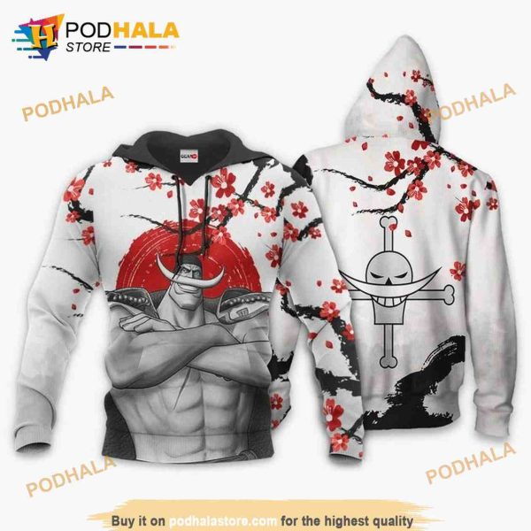 Whitebeard Pirates Cartoon One Piece Anime Manga 3D Hoodie