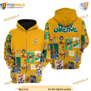 Winnie The Pooh Merry Christmas Disney 3D Hoodie