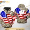 Wisconsin Badgers NCAA US Flag Camo Veteran 3D Printed Hoodie