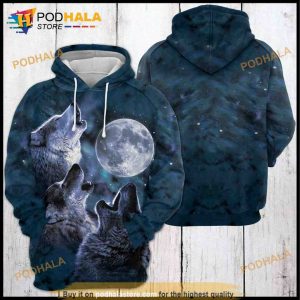 Wolf Howl 3D Hoodie Sweatshirt