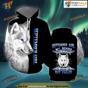 Wolf September All Over Printed 3D Hoodie Sweatshirt