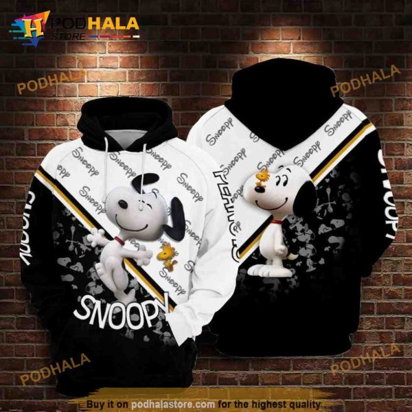 Woodstock Snoopy Cartoon Peanuts 1 Over Print 3D Hoodie