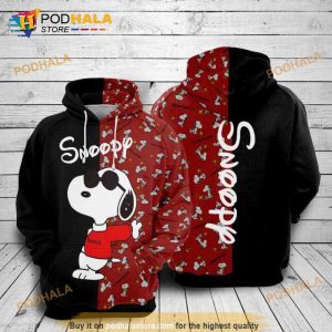 Woodstock Snoopy Cartoon Peanuts Over Print 3D Hoodie