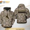 Wyoming Cowboys NCAA Camo Veteran 3D Printed Hoodie