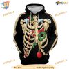 Xmas Awesome Skeleton Pattern Black 3D Funny Christmas Hoodie Sweatshirt