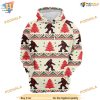 Xmas Bigfoot Red Pine 3D Funny Christmas Hoodie Shirt Sweatshirt