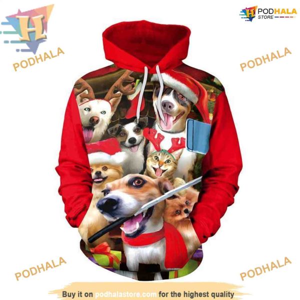 Xmas Dog Party 3D Hoodie