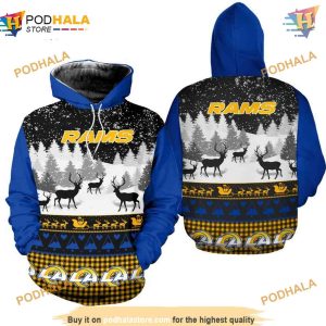 Xmas Gift Los Angeles Rams 3D Hoodie for Fans