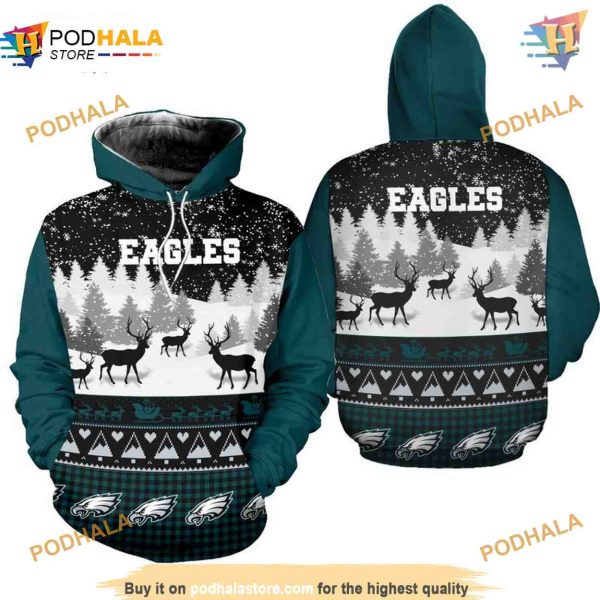 Xmas Gift Philadelphia Eagles 3D Hoodie