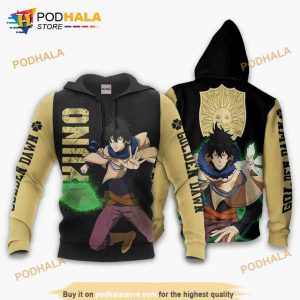 Yuno Anime Manga Black Clover Golden Dawn 3D Hoodie