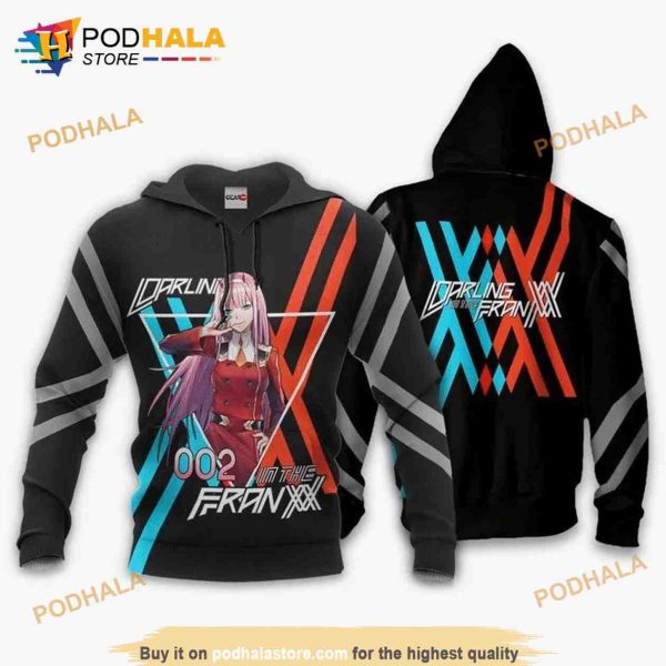 Zero Two Anime Manga Darling In The Franxx 3D Hoodie