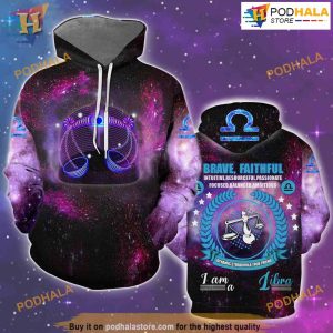 Zodiac Libra All Over Printed 3D Hoodie Sweatshirt