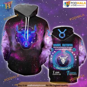 Zodiac Taurus All Over Printed 3D Hoodie Sweatshirt