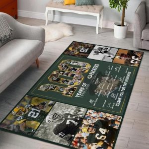 100Th Green Bay Packers Fan Made Area Rug For Christmas Living Room Rug Us Gift Decor