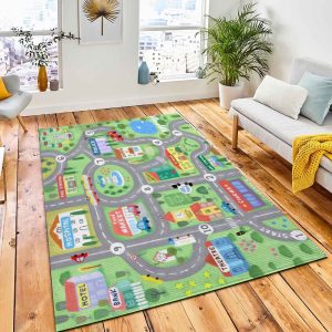 Abstract Map Life Small City Area Rug Carpet Nursery Rug Room Decor