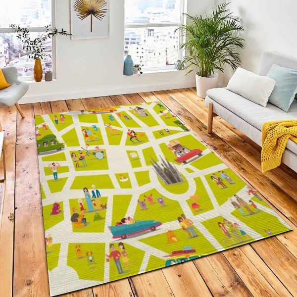 Abstract Map Seamless Vector Background Carpet Rug Nursery Rug Room Decor