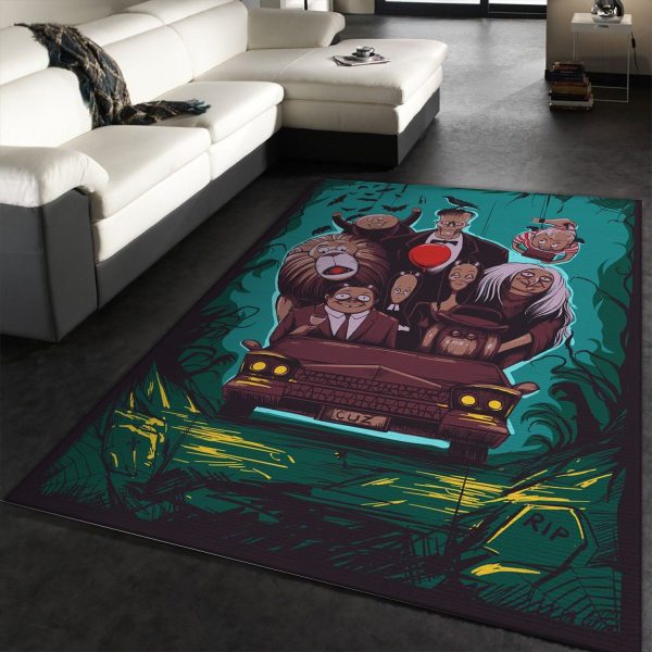 Addams Family Movie Area Rug Living Room And Bedroom Rug Family Gift Decor Area Rug For Living Room Bedroom Rug Home Decor