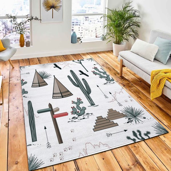 Adventure Seamless Pattern Wild Desert Carpet Rug Kids Rug Room Decor
