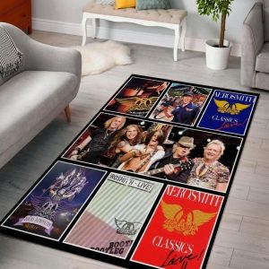 Aerosmith Live Albums Living Room Music Band Area Rugs  Bedroom  Christmas Gift Us Decor