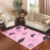 Air Jordan Logo Pink Wallpaper Living Room Carpet Rugs Area Rug For Living Room Bedroom Rug Home Decor