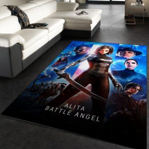 Alita Battle Angel Rug Art Painting Movie Rugs Home Decor Area Rug For Living Room Bedroom Rug Home Decor