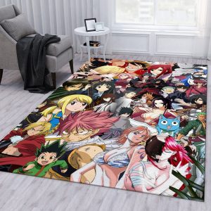 All Characters Anime Manga Crossover Area Rug Bedroom Rug Home Us Decor
