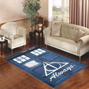 Always The Deathly Hollows Dr Who Tardis Living Room Carpet Rugs Area Rug For Living Room Bedroom Rug Home Decor