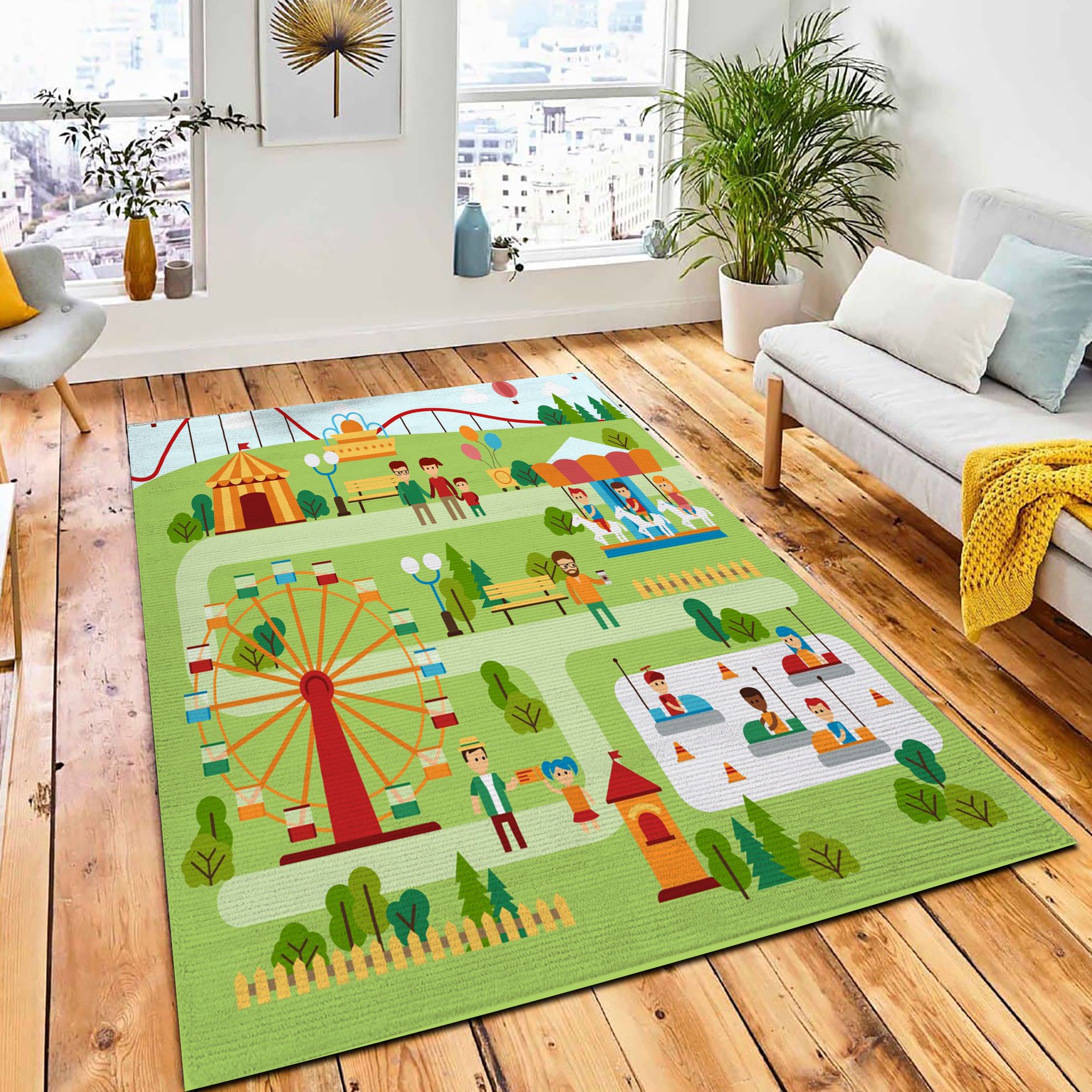 Amusement Park Map Infographic Elements Rug Kids Rug Home Decor Amusement Park Map Infographic Elements Rug Kids Rug Home Decor
