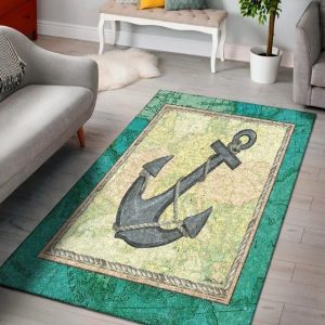 Anchor Nautical Ocean Clt091001A Rug Carpet Area Rug For Living Room Bedroom Rug Home Decor