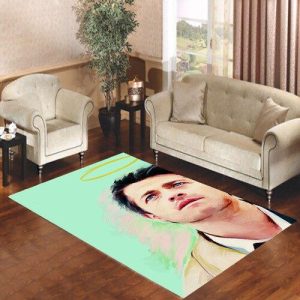 Art Supernatural Castiel Misha Collins Living Room Carpet Rugs Area Rug For Living Room Bedroom Rug Home Decor