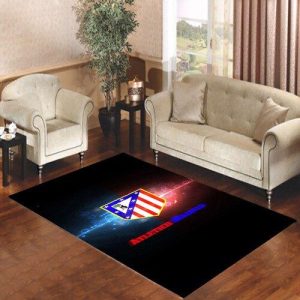 Atletico Madrid Soccer Flare Logo Living Room Carpet Rugs Area Rug For Living Room Bedroom Rug Home Decor