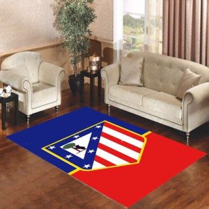 Atletico Madrid Soccer Red Blue Logo Living Room Carpet Rugs Area Rug For Living Room Bedroom Rug Home Decor