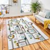 Baby City Map Roads Transport Area Carpet Rug Kid Play Rug Room Decor