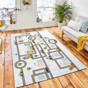 Baby City Map Roads Transport Area Rug Carpet City Rug Home Decor