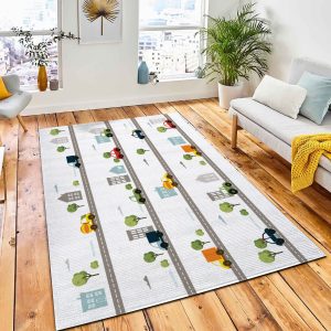 Baby City Map Roads Transport Rug Carpet Nursery Rug Home Decor