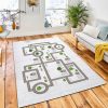 Baby City Map Roads Trees Area Rug Kid Play Rug Home Decor