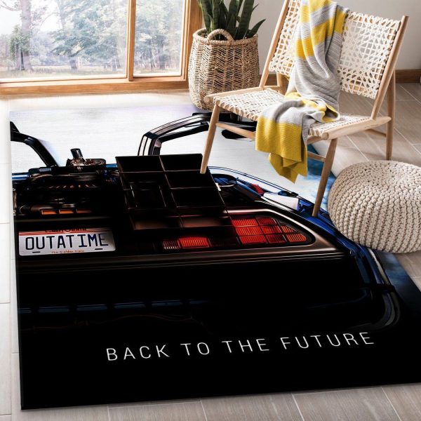 Back To The Future Area Rug Art Painting Movie Rugs Us Gift Decor