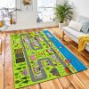 Background Lively City Houses Streets Rug Carpet Kid Play Rug Home Decor